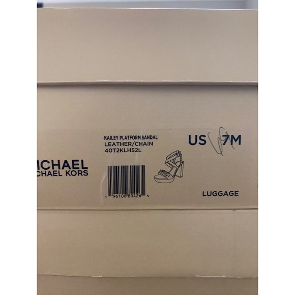 Michael Kors Women's Kailey Platform Dress Sandals Luggage Size 7M NIB - Picture 5 of 5